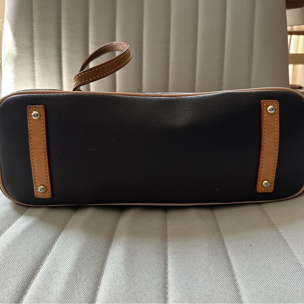 Dooney & Bourke • Brown Leather Tote Bag - Picture 6 of 14